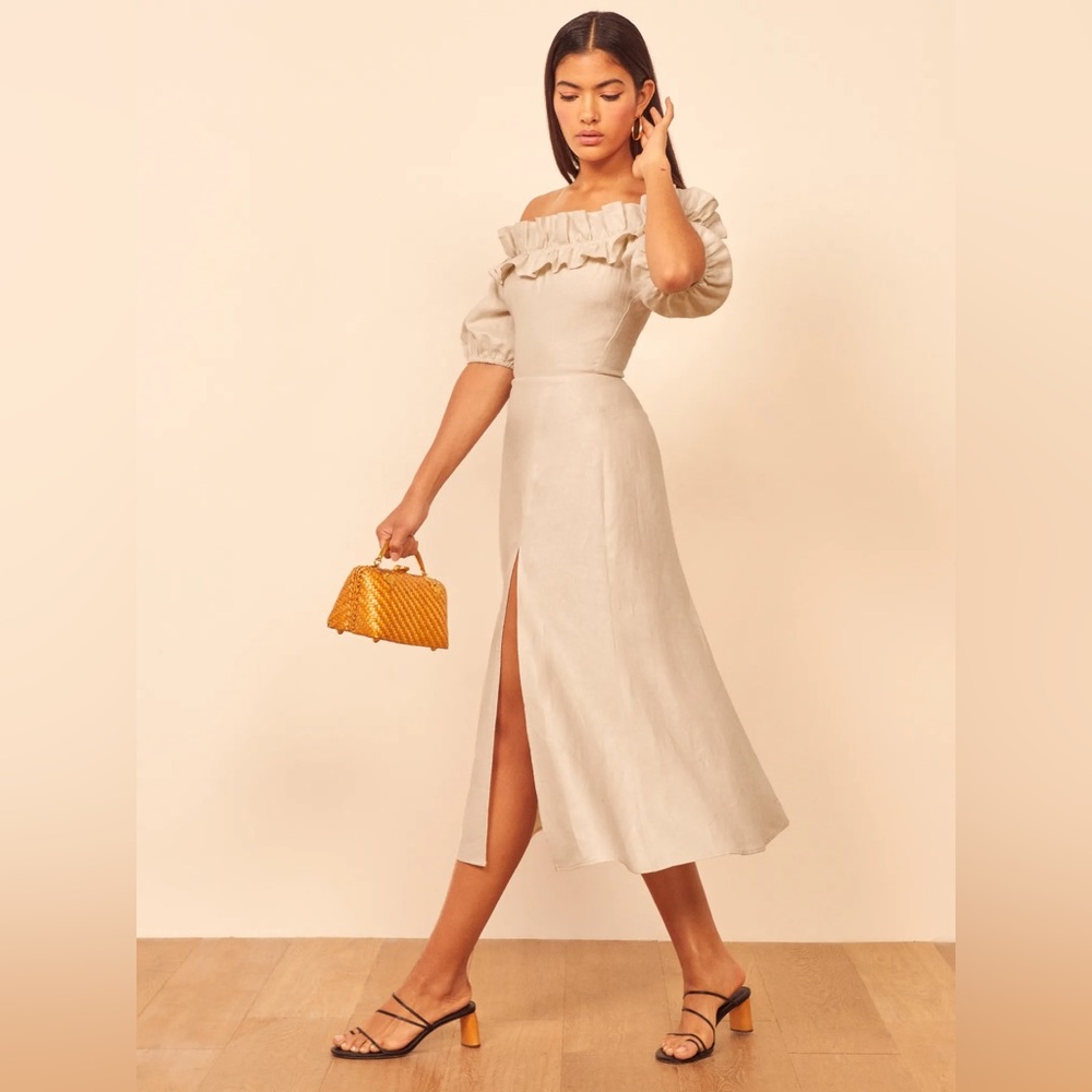 Reformation Marley Dress in Natural